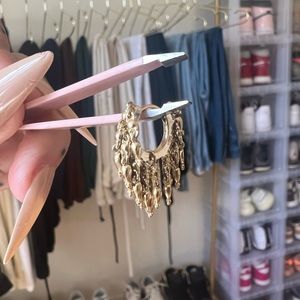 Maria Tash gold tassel eternity hoop YG 8mm LIKE NEW